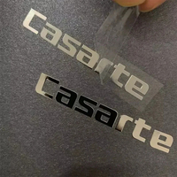 Étiquettes Autocollantes de Luxe Personnalisées en Nickel Métallisé avec Logo 3D, pour Bouteilles de Parfum, Autocollants UV en Vinyle Métallique à Transfert