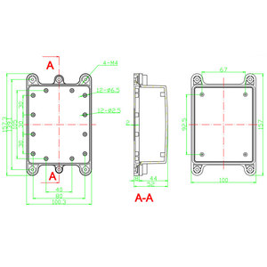 مقاوم للماء في الهواء الطلق مع تركيب التخصيص العالمي IP65 DIY الضميمة الكهربائية للماء - Product Image 2