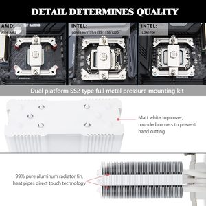 Enfriador <span class=keywords><strong>de</strong></span> Aire para CPU Thermalright Assassin King 120 SE Blanco ARGB <span class=keywords><strong>de</strong></span> Alto Rendimiento con 5 Tubos <span class=keywords><strong>de</strong></span> Calor, Disipador <span class=keywords><strong>de</strong></span> Calor <span class=keywords><strong>de</strong></span> Cobre, Ventilador <span class=keywords><strong>de</strong></span> Aluminio para Computadoras - Product Image 4