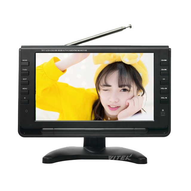 Cheap Car TV Mini Flat Screen,Rechargeable Portable TV for Truck