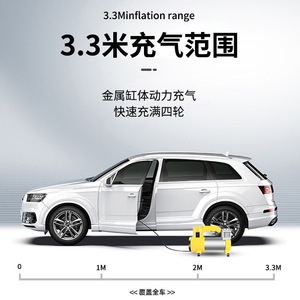 Twin Cylinder Electric <b>Tire</b> Inflator 150PSI 12V LED Display Fast <b>Inflate</b> For Car Use Yellow - Product Image 5
