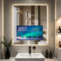 Espejo Inteligente con Pantalla Táctil HAOCROWN de 43 Pulgadas, Espejo con Marco, Cable HDMI, Android Smart Mirror TV para Baño, Hogar, Hotel