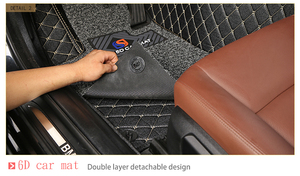 Tappetini Auto di Lusso in Pelle Diamantata 7D Antiscivolo in PVC e Gomma Compatibili con Toyota Camry e BMW <span class=keywords><strong>A3</strong></span> - Product Image 5