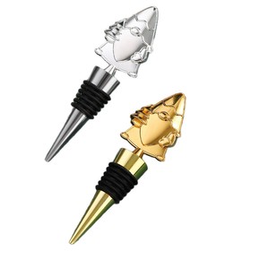 Santa Claus <b>Wine</b> Stopper Zinc Alloy Gold And Silver Christmas Bottle Sealer For <b>Wine</b> Preservation - Product Image 5