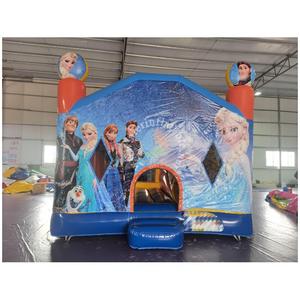 Château gonflable de haute qualité Blue Snow Princess Queen avec toboggan intégré - Product Image 6