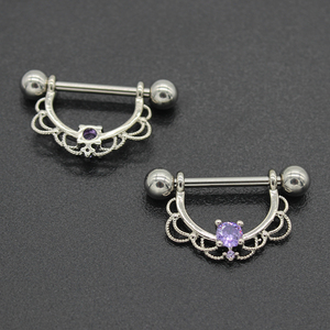Xinfocus Cơ Thể 14G Thép Không Gỉ Núm Vú Xỏ Kim Cương Piercing Barbell Nhẫn Dễ Thương Tim Núm Vú Đồ Trang Sức Thời Trang Xỏ - Product Image 5