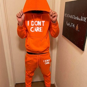 Conjunto de Sudadera con Capucha y Pantalones de Chándal Personalizados para Hombre, de Algodón, con Estampado de Esqueleto y Estampado Puff, Estilo Jogging, con Pantalones Acampanados - Product Image 2