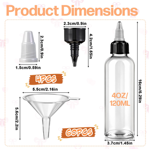 5ml-500ml Squeeze Bottle Transparent Oil Bottles for Hair PET <b>Plastic</b> Refillable Bottles with Twist Top <b>Cap</b> - Product Image 5