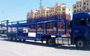 Top Popular Factory Export 2 3 Axle 8-10 Location 20-60 Tons Double Deck Suv And Car Carrier Semi Trailer