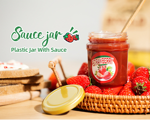 Barattolo di plastica trasparente a bocca larga con coperchio a vite da 364ml contenitori per alimenti vuoti per marmellata di miele e altri alimenti - Product Image 5