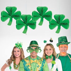 Décorations de fête en nid d'abeille trèfle pour la Saint-Patrick, ornements verts <span class=keywords><strong>irlandais</strong></span> pour la fête du chapeau - Product Image 4