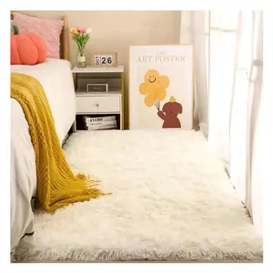 Long Velvet Tie Dyed Living Room Bedroom Fluffy Non Slip Machine Washable Carpet Bedroom Fur Carpet Fluffy Rugs