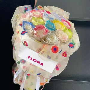 D76 natale di piccole dimensioni unico sapone rosa fiore Bouquet di qualità garantita <span class=keywords><strong>Rose</strong></span> colorate sapone artificiale scatola regalo - Product Image 3