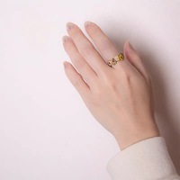 Bague fantaisie pour femme, style vintage, motif animaux du royaume animal, chaton et biscuits assortis, design unique et amusant, en cuivre