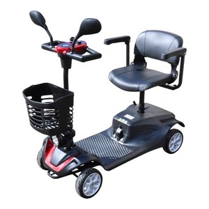 Chariot à quatre roues RACCEWAY rouge robuste pour scooters handicapés, capacité de charge de 120 kg, vitesse de 8 km/h, 24 V 350 W, pour personnes âgées - Product Image 3