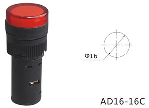 Pannello pilota indicatore di plastica luce Led 16mm rosso verde giallo blu colori bianchi con <span class=keywords><strong>2</strong></span> condensatore e terminale a vite - Product Image 2