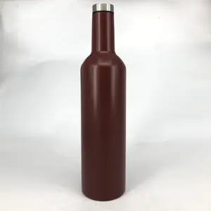 Most Popular 750ML Small Mouth Double Wall Stainless Steel Vacuum Insulation Red Wine Flask Sport Water Bottle