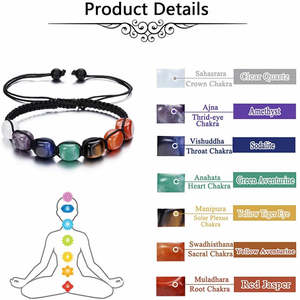 7 Chakra Reiki cristaux de guérison pierres précieuses naturelles énergie équilibrage perles de yoga pour les femmes - Product Image 2