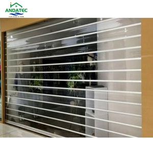 Customized Transparent Polycarbonate Slat <strong>Price</strong> for Crystal PC <strong>Roll</strong> up <strong>Door</strong> Stainless Steel Grille Rolling Shutter <strong>Doors</strong> - Product Image 1
