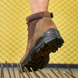 ZG-L602 Stivali di Sicurezza Australiani in Pelle Crazy Horse, Resistenti all'Olio e all'Usura, Durevoli, per Esterni, Marroni, con Zip - Product Image 5