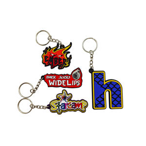 Porte-clés PVC personnalisé en caoutchouc souple 3D, en silicone et en chlorure de polyvinyle, pour merchandising d'anime et de convention, vente en gros - Product Image 1