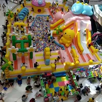 Grand château gonflable carré d'extérieur pour enfants, aire de jeux gonflable avec toboggan, qualité commerciale, PVC, capacité 500 kg