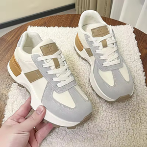 Spring All-match Leisure Thick Bottom Small Waist Senior Running Sneakers Rubber Outsole Walking Style Shoes - Product Image 1