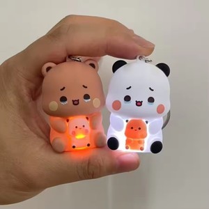 Portachiavi Bubu e Dudu, Orsetto Panda Yier che Dice <span class=keywords><strong>Ti</strong></span> Amo, Giocattolo Sonoro Luminoso, Statuette Anime, Ornamento per Telefono, Decorazione per Borsa, Regalo per Coppie - Product Image 6