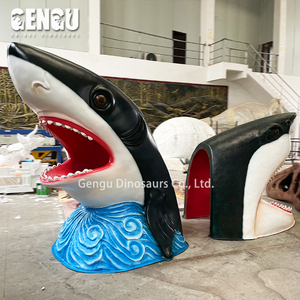 <span class=keywords><strong>Requin</strong></span> artificiel grandeur nature en fibre de verre modèle 3D tête de <span class=keywords><strong>requin</strong></span> en fibre de verre - Product Image 4