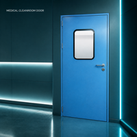 Portes métalliques hermétiques Angang pour hôpitaux, portes de salle blanche étanches avec verre trempé double couche, portes de salle d'opération