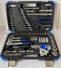 121PCS 1/4 '& 3/8' & 1/2 'Juegos de herramientas manuales Juego de herramientas de reparación de automóviles Juego de llaves de trinquete para vehículos profesionales