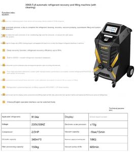 Machine de récupération de climatisation automobile WDF X868, outil de remplissage <span class=keywords><strong>R134A</strong></span>, acier métallique, recyclage de <span class=keywords><strong>gaz</strong></span> de climatisation, équipement de recharge pour l'entretien des voitures - Product Image 3