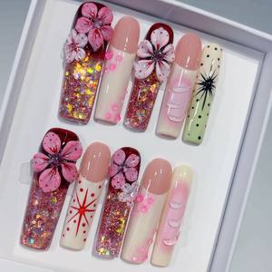 <span class=keywords><strong>Uñas</strong></span> Postizas Aurora Blue <span class=keywords><strong>con</strong></span> Pedrería Romántica de Lujo para Bodas, <span class=keywords><strong>Uñas</strong></span> Artificiales <span class=keywords><strong>con</strong></span> Brillantes en Forma de Rosa, Proveedor de <span class=keywords><strong>Uñas</strong></span> Postizas - Product Image 5