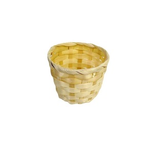 Productos de bambú tejidos a mano en miniatura, cesta portátil de estilo pastoral, adornos artesanales de bambú hechos a mano, flor - Product Image 5