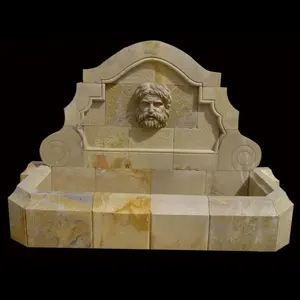 Escultura de fuente de agua decorativa de mármol, escultura de jardín de piedra