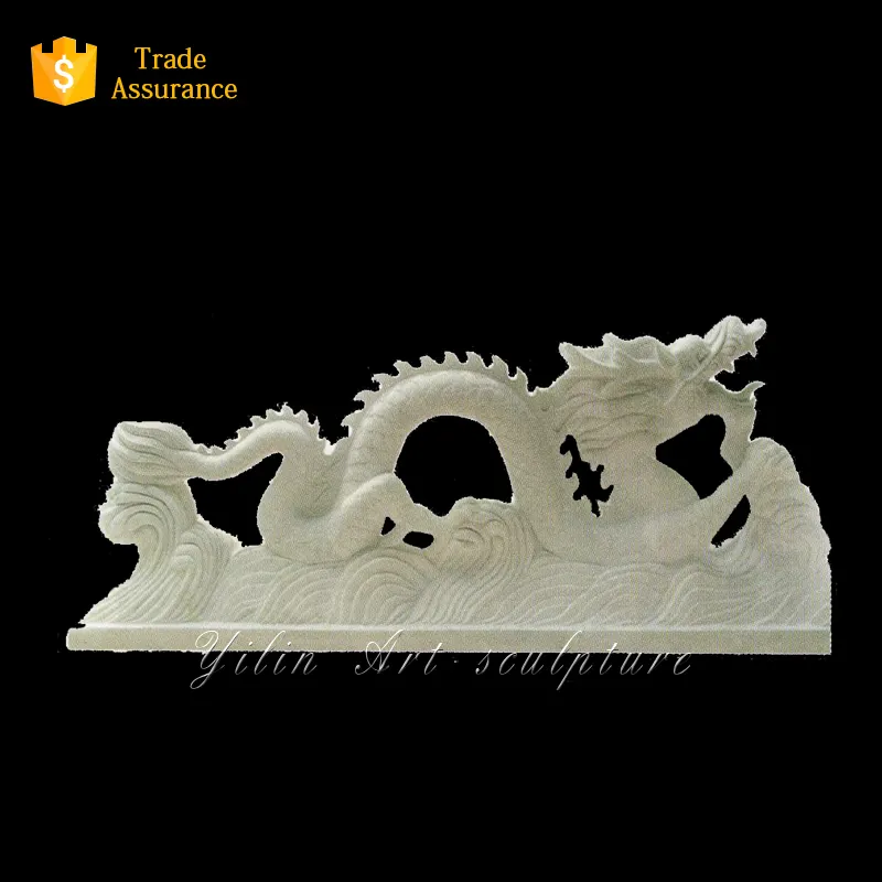 Large Chinese Stone Garden Dragon Statues