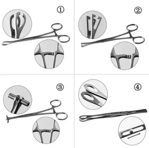 Pince à percer à fentes multicolores professionnelle en acier inoxydable, outil Foerster pour salon de tatouage et de piercing - Product Image 3
