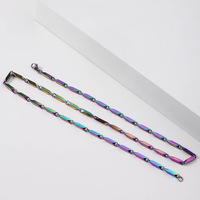 Vente en gros de collier en PVD plaqué or 18 carats pour bijoux pour hommes en inox collier à chaîne de rocaille hip-hop pour hommes