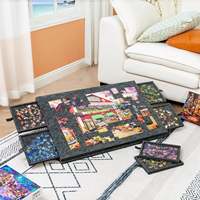 Table de Puzzle Portable Inclinable en Feutre pour 1000-2000 Pièces avec Surface Antidérapante