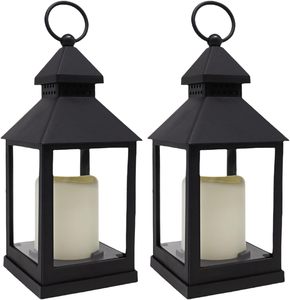 European Retro Glass LED <b>Candle</b> Lamp Christmas Halloween Portable Wind Lantern for Interior Decoration Cross-Border Plastic - Product Image 1