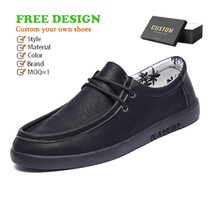 Chaussures <span class=keywords><strong>bateau</strong></span> légères mocassins pour hommes à lacets mocassins de luxe avec logo personnalisé chaussures de marche décontractées en cuir véritable mocassins pour hommes - Product Image 1