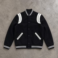 Blousons de baseball et vestes d'entraîneur pour hommes, personnalisés avec broderie chenille, en laine d'hiver, doublure polaire, à boutons, pour l'extérieur