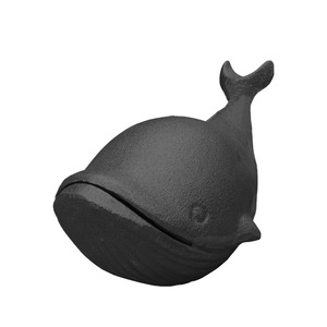 Cast Iron Decorative Whale Door Stoppers <strong>Cute</strong> Beach Nautical Whale <strong>Bookends</strong> for Home Decoration - Product Image 1
