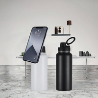 Support magnétique pour téléphone portable pour bouteille d'eau, gourde de sport, gourde de voyage, en acier inoxydable écologique, compatible lave-vaisselle, cadeau, support de téléphone portable