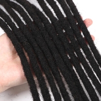 Dreadlocks brésiliennes en cheveux humains Remy, prêtes à être expédiées, extensions de tresses au crochet, 0,6 cm, mèches de tresses crépues