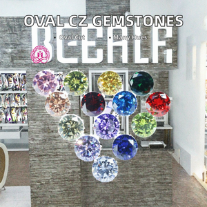 Zircon cubique synthétique en gros, qualité 3A, taille poire, pierre précieuse verte, matière zircon - Product Image 2