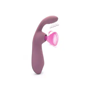 Mainan seks kuat mengisap Vagina getar getar penyerap guncangan silikon mainan dewasa untuk wanita