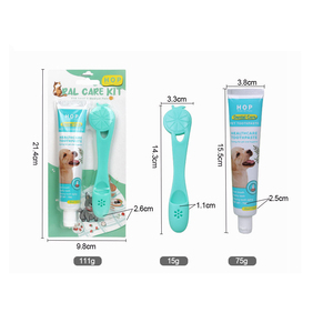 KingHon 2024 Nouveaux produits de nettoyage buccal pour chiens et chats, ensemble dentifrice et brosse à dents, vente en gros d'usine - Product Image 6