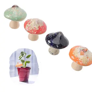 定制陶瓷蘑菇花园装饰迷你蘑菇花园装饰蘑菇雕像植物盆
