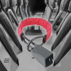 Dispositivo <span class=keywords><strong>antifurto</strong></span> a forma di U in acciaio retrattile con 3 chiavi per fibbia della cintura di sicurezza - Product Image 5